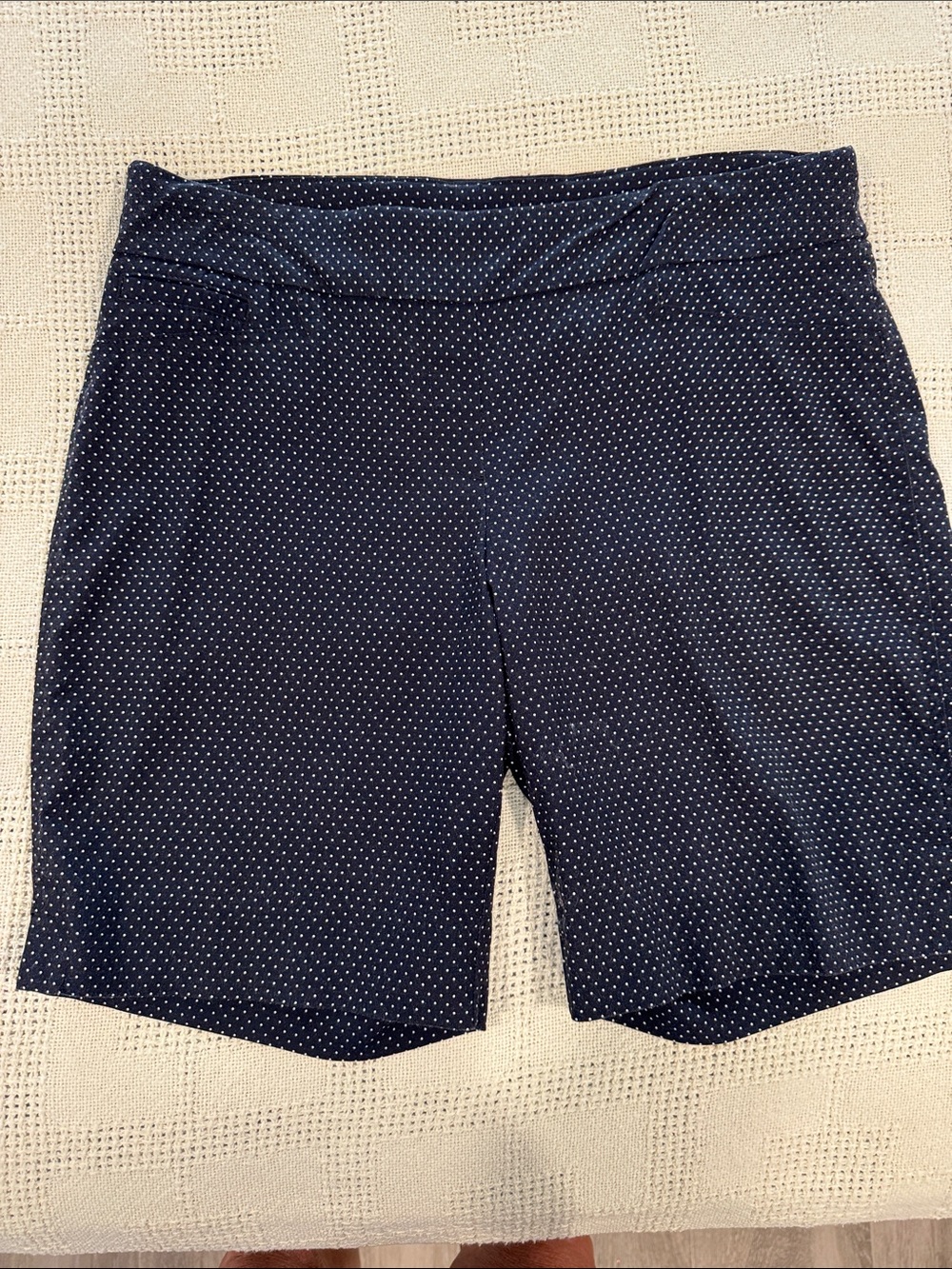 Black & White knit Polka Dot Women's Bermuda Shorts